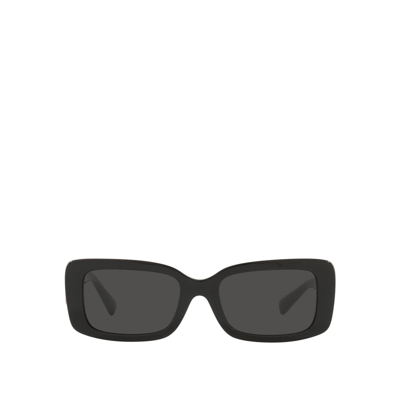 Valentino Vlogo Signature Rectangle-frame Sunglasses In Black