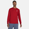Nike Men's  Sportswear Club Long-sleeve T-shirt In Red