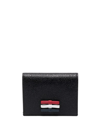 Thom Browne Rwb Trim Card Holder In Black