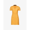 Jacquemus La Robe Tangelo Stretch Wool Mini Dress In Orange