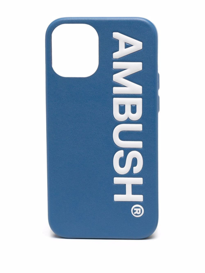 Ambush Iphone 12 Mini Logo-embossed Phone Case In Blau