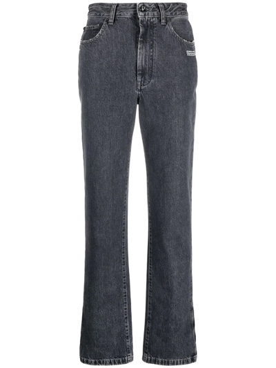 Off-white Straight-leg Jeans In Black