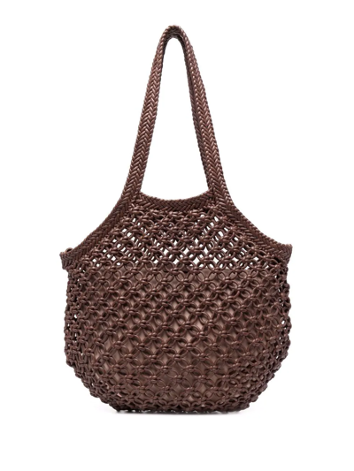 Officine Creative Susan/06 Woven Tote Bag In Brown