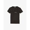 Moncler Brand-print Regular-fit Cotton-jersey T-shirt In Black