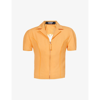 Jacquemus La Chemise Tangelo Orange Stretch-wool Top In Orange