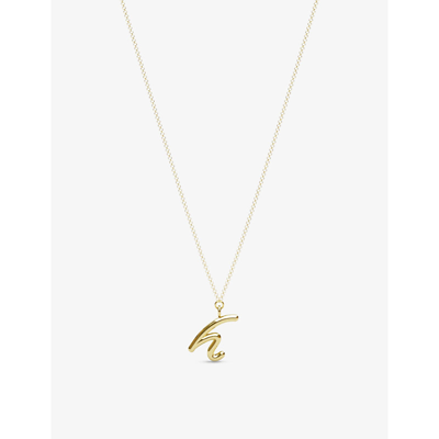 The Alkemistry Love Letter H Initial 18ct Yellow-gold Pendant Necklace In 18ct Yellow Gold