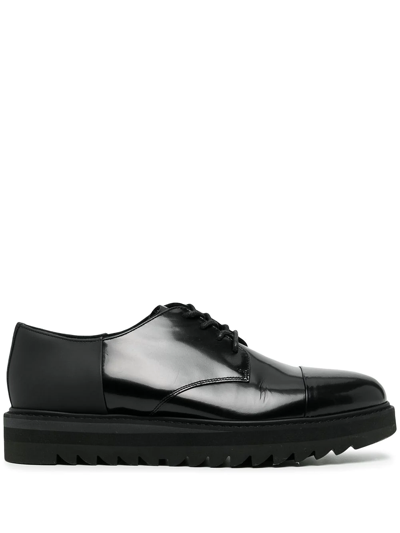 Onitsuka Tiger Panelled Leather Derby Shoes In Black