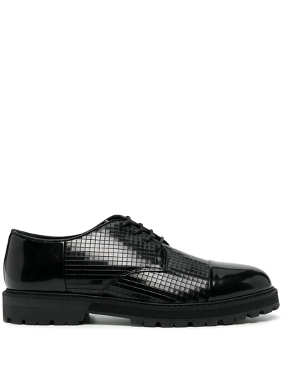 Onitsuka Tiger Panelled Leather Derby Shoes In Black