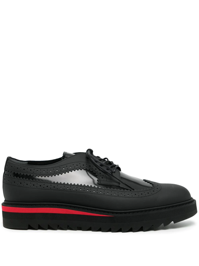 Onitsuka Tiger Panelled Leather Brogues In Black