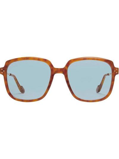 Gentle Monster Millie Oversized Frame Sunglasses In Brown And Blue