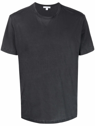 James Perse Short-sleeved Cotton T-shirt In Grey