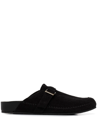 Re/done 70s Moc Suede Slides In Schwarz