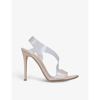 Gianvito Rossi Metropolis 70 Heeled Clear And Patent-leather Sandals In Blush
