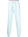 MOSCHINO LOGO-PRINT TRIM TRACK PANTS