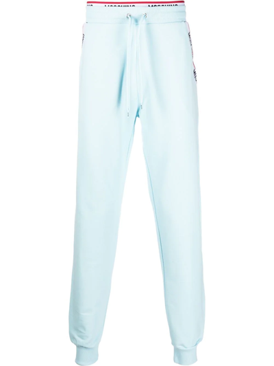 Moschino Men's Logo-trim Home Jogger Pants In Blau