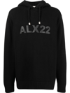Alyx Logo-print Pullover Hoodie In Schwarz