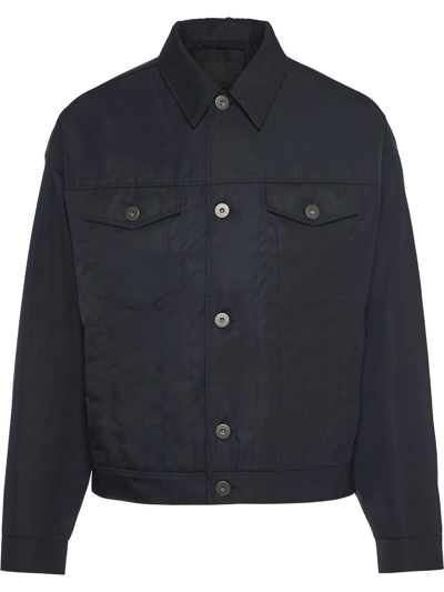 Prada Re-nylon Shirt Jacket In Schwarz