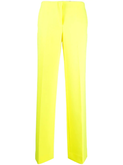 Blumarine High-rise Straight-leg Trousers In Gelb