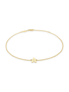Saks Fifth Avenue Women's 14k Yellow Gold Initial A Anklet