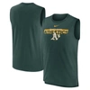 NIKE NIKE GREEN OAKLAND ATHLETICS KNOCKOUT STACK EXCEED PERFORMANCE MUSCLE TANK TOP