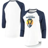 Under Armour Women's  Navy, White Las Vegas Aviators Three-quarter Sleeve Baseball T-shirt In Navy