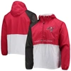 Tommy Hilfiger Men's  Red, Pewter Tampa Bay Buccaneers Raglan Half-zip Pullover Top In Red