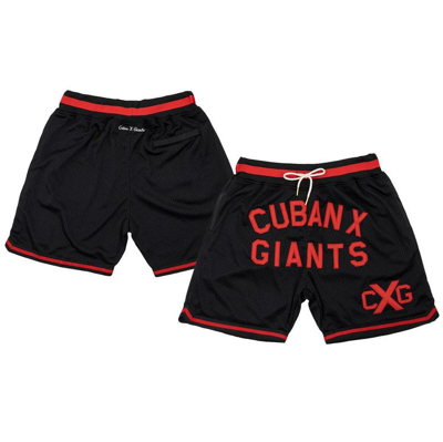 Rings & Crwns Black Cuban Giants Replica Mesh Shorts