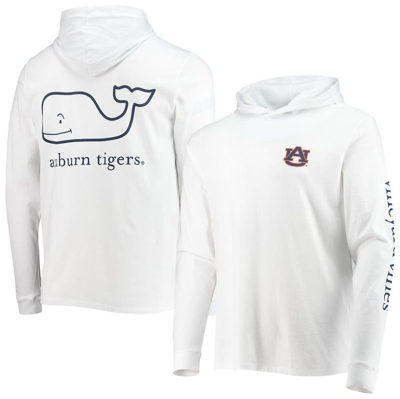 Vineyard Vines White Auburn Tigers Campus 2.0 Long Sleeve Hoodie T-shirt