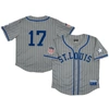 RINGS & CRWNS RINGS & CRWNS #17 GRAY ST. LOUIS STARS MESH BUTTON-DOWN REPLICA JERSEY