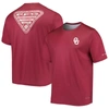 COLUMBIA COLUMBIA CRIMSON OKLAHOMA SOONERS TERMINAL TACKLE OMNI-SHADE T-SHIRT