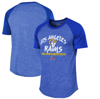 Majestic Men's  Threads Royal Los Angeles Rams 2-time Super Bowl Champions Tri-blend Raglan T-shirt In Royal