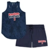 Concepts Sport Women's  Navy Boston Red Sox Plus Size Cloud Tank Top And Shorts Sleep Set In Navy