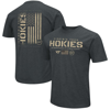 Colosseum Men's  Heathered Black Virginia Tech Hokies Oht Military-inspired Appreciation Flag 2.0 T-s In Heather Black