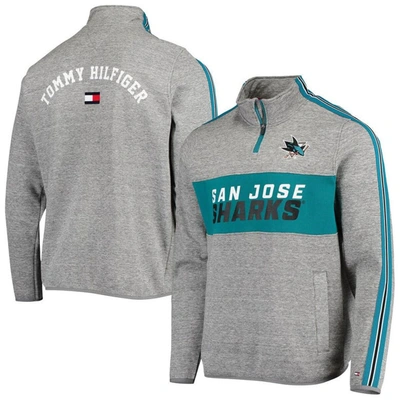 Tommy Hilfiger Heathered Gray San Jose Sharks Mario Quarter-zip Jacket