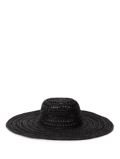 Ibeliv Black Raffia Miaro Hat