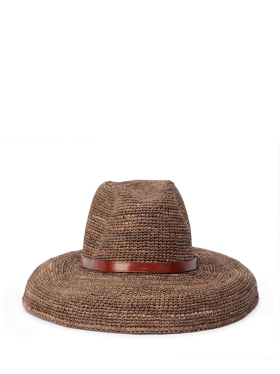 Ibeliv Safari Woven Straw Hat In Marrone