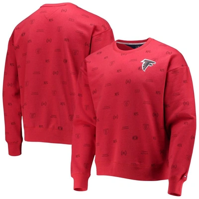 Tommy Hilfiger Red Atlanta Falcons Reid Graphic Pullover Sweatshirt