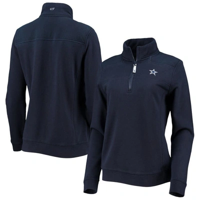 Vineyard Vines Navy Dallas Cowboys Logo Shep Shirt Quarter-zip Jacket