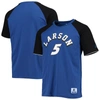Starter Men's  Blue, Black Kyle Larson The Catcher Raglan T-shirt In Blue