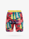 Ferrari Graphic-print Elasticated-waist Bermuda Shorts In Yellow