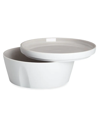Degrenne Paris L'econome By Starck 2-piece Small Bowl & Plate Set In Silver