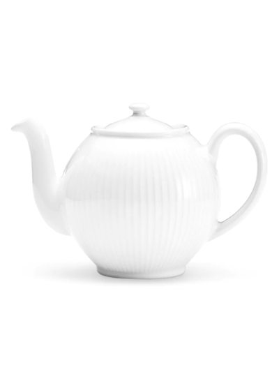 Pillivuyt Plisse Porcelain Large Teapot In White