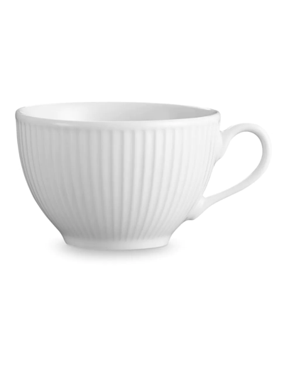 Pillivuyt Plisse Porcelain Tea Cup 4-piece Set In White