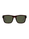 Dior 56mm Rectangular Sunglasses In Brown
