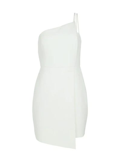 Bcbgmaxazria Asymmetric One-shoulder Minidress In Off White