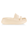 Rag & Bone Brixley Rubber Slide Flatform Sandals In Butter