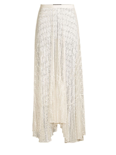 Patbo Sheer Lace Beach Skirt In White