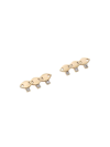 Lana Jewelry Women's Nude 14k Yellow Gold & Diamond Zipper Stud Earring