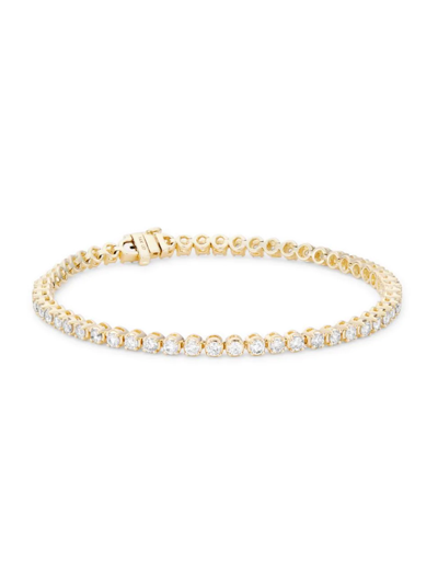 Saks Fifth Avenue Women's 14k Yellow Gold & 3 Tcw Diamond Tennis Bracelet
