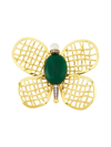 BEGÜM KHAN WOMEN'S MAGICALLY EVER AFTER 24K-GOLD-PLATED & MULTI-STONE BUTTERFLY BROOCH